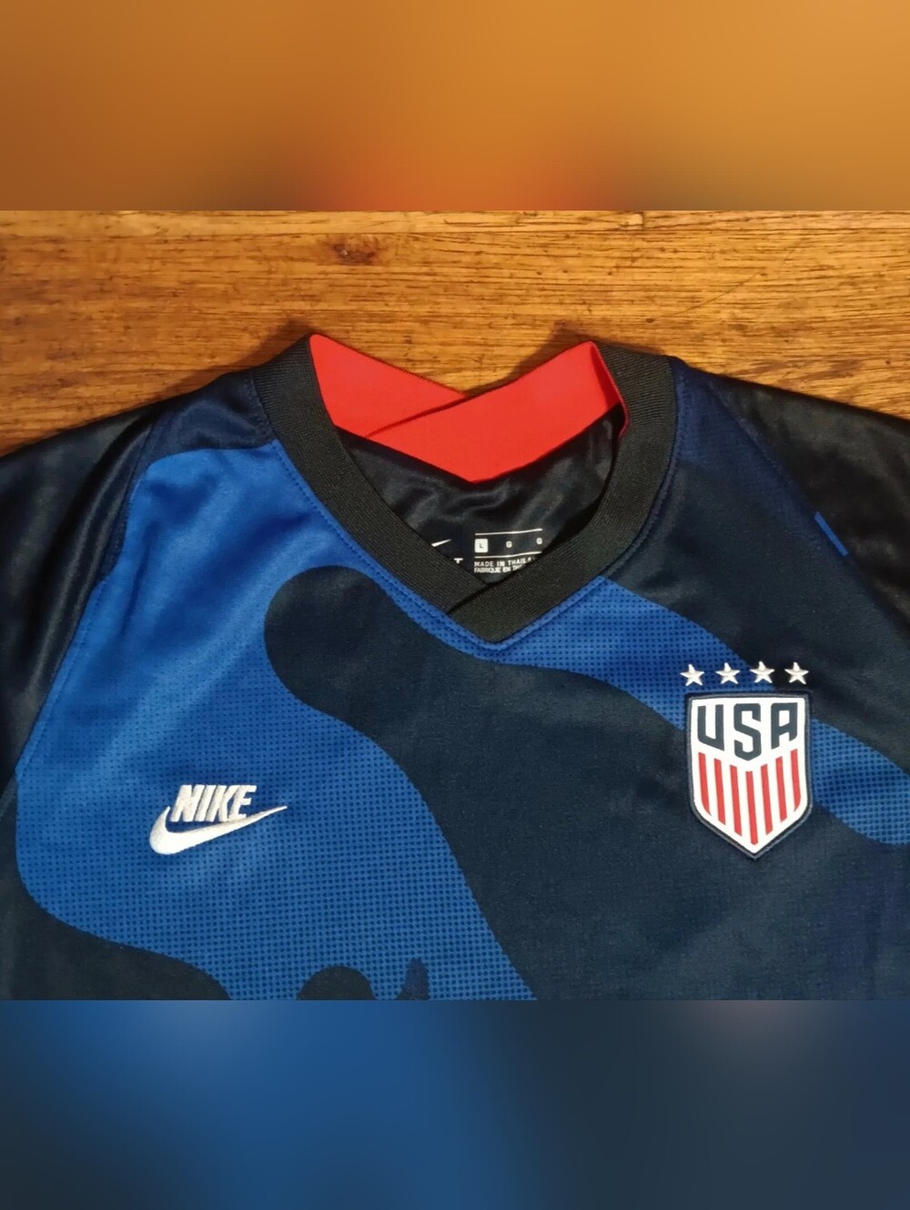Nike USA Soccer Women’s 2020 Breathe Stadium Away Jersey Blue Camo Large - Picture 3 of 7